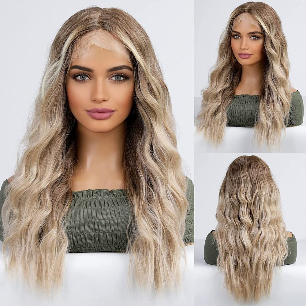 Blonde Highlight Curly Lace Wig